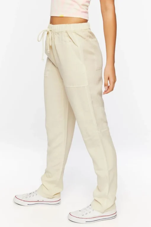 Drawstring Twill Pants