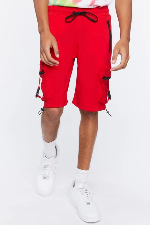 Drawstring Utility Cargo Shorts
