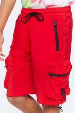 Drawstring Utility Cargo Shorts