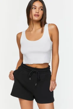 Drawstring Vented-Hem Shorts