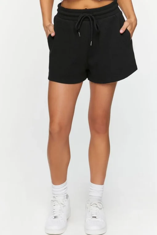 Drawstring Vented-Hem Shorts