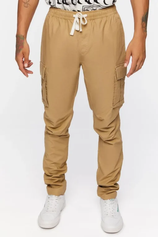 Drawstring Waist Cargo Joggers