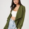 Drawstring Waterfall Jacket