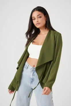 Drawstring Waterfall Jacket