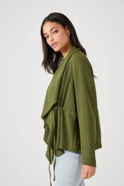 Drawstring Waterfall Jacket
