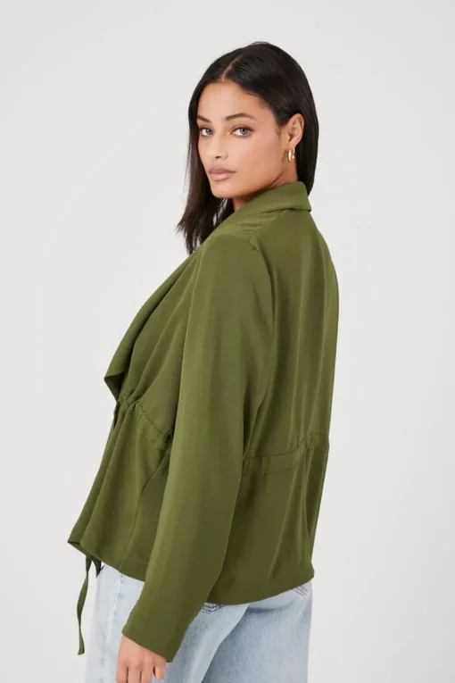Drawstring Waterfall Jacket