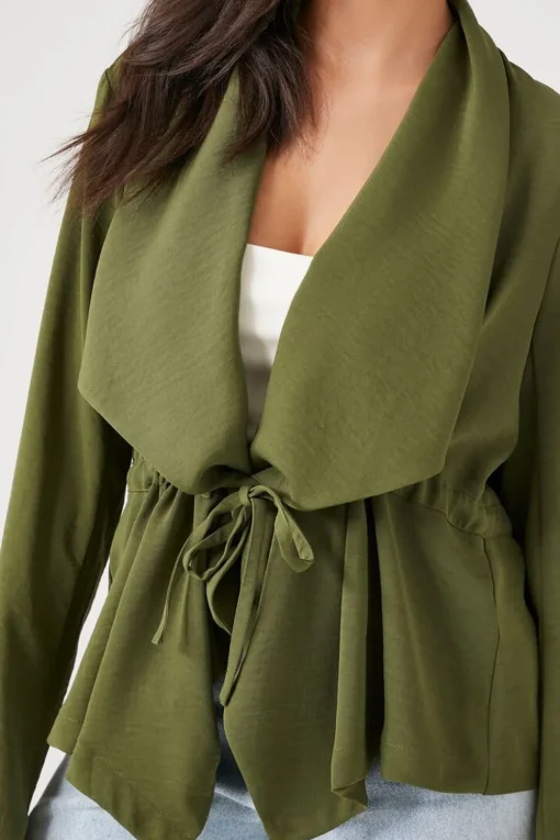 Drawstring Waterfall Jacket