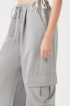 Drawstring Wide-Leg Cargo Pants