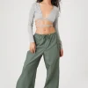 Drawstring Wide-Leg Joggers
