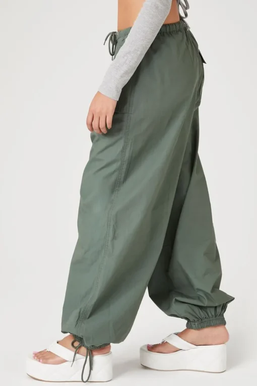 Drawstring Wide-Leg Joggers
