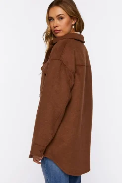 Drop-Sleeve Button-Front Shacket