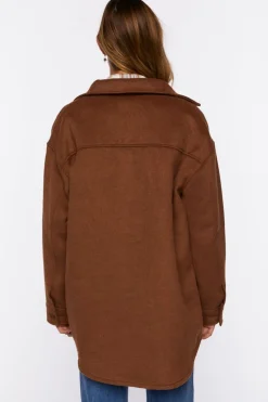 Drop-Sleeve Button-Front Shacket