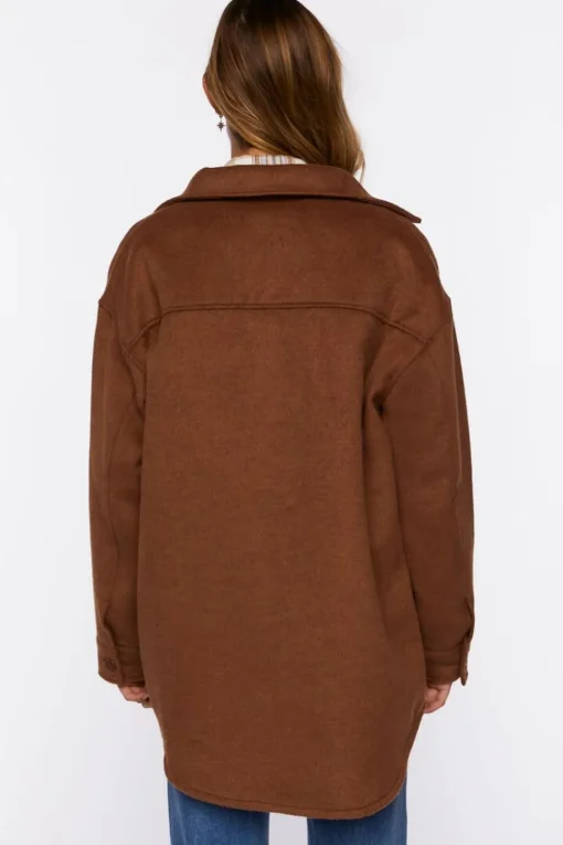 Drop-Sleeve Button-Front Shacket