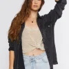 Drop-Sleeve Button-Up Shacket