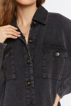 Drop-Sleeve Button-Up Shacket