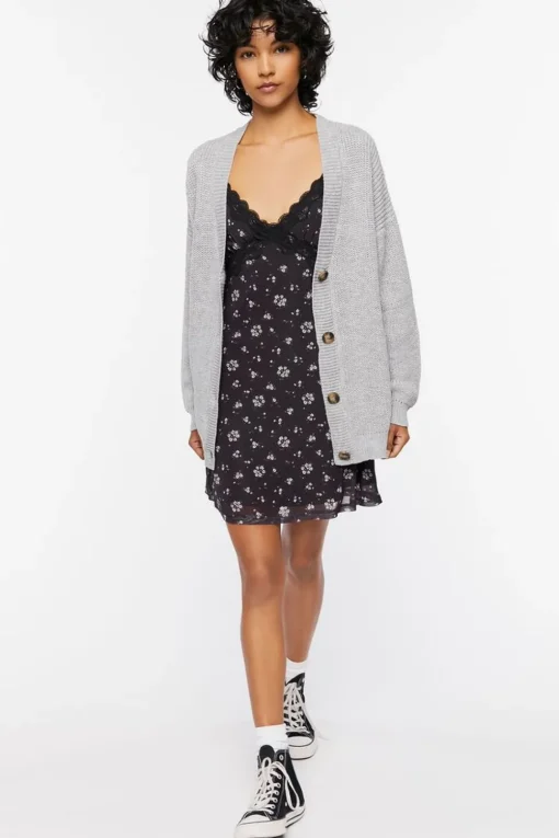 Drop-Sleeve Cardigan Sweater