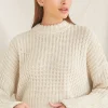 Drop-Sleeve Crew Sweater
