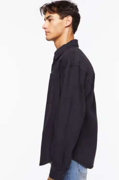 Drop-Sleeve Snap-Button Shirt
