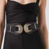 Dual-Buckle Faux Leather Belt