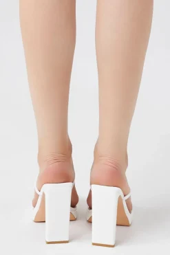 Dual-Strap Square-Toe Block Heels