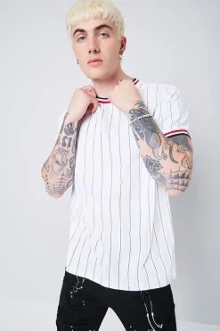 Dual-Striped Ringer Tee
