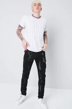 Dual-Striped Ringer Tee