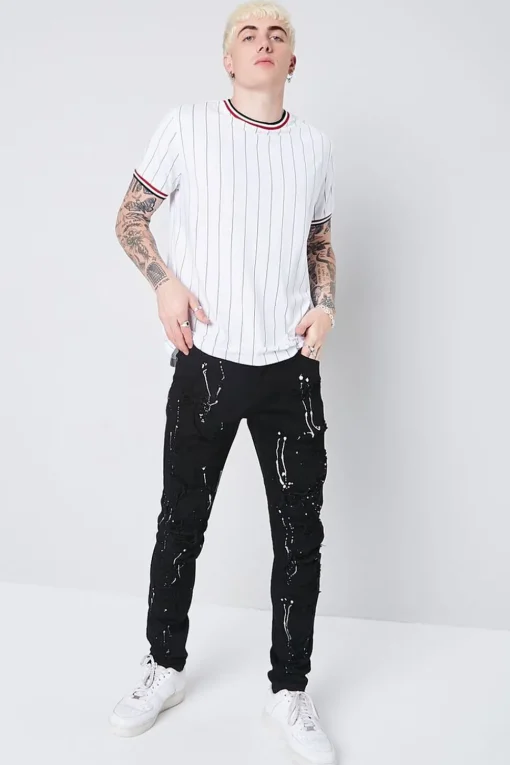 Dual-Striped Ringer Tee