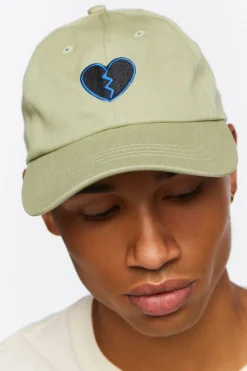 Embroidered Broken Heart Cap