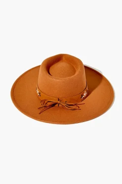 Embroidered Brushed Fedora