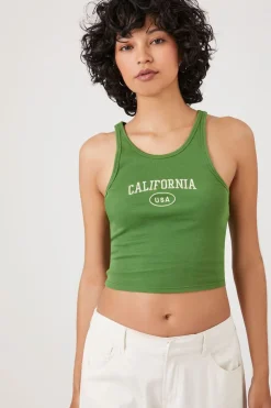 Embroidered California Tank Top