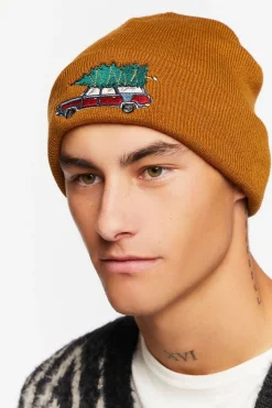 Embroidered Christmas Tree Car Beanie