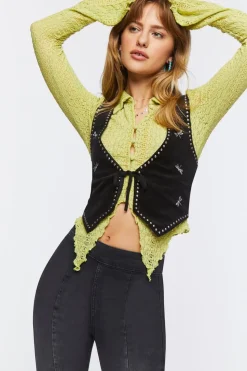 Embroidered Dragonfly Vest