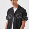 Embroidered Flame Shirt