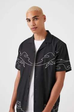 Embroidered Flame Shirt