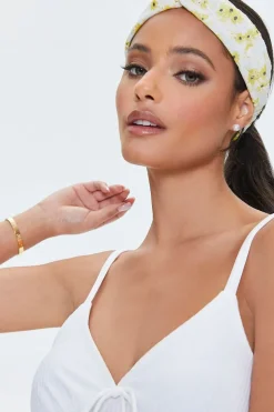 Embroidered Floral Headwrap
