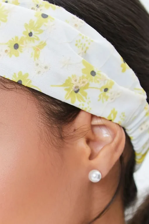 Embroidered Floral Headwrap