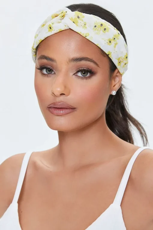 Embroidered Floral Headwrap