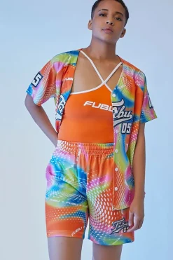 Embroidered Fubu Mesh Shorts