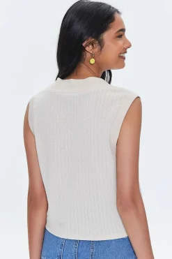 Embroidered Happy Face Tank Top
