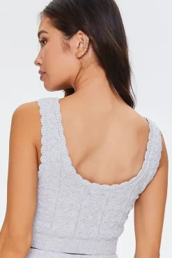Embroidered Heart Pajama Tank Top