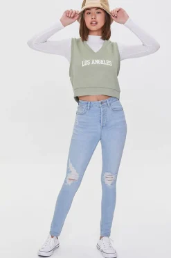Embroidered Los Angeles Tank Top