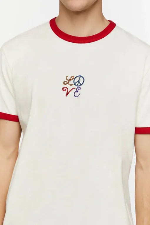 Embroidered Love Ringer Tee