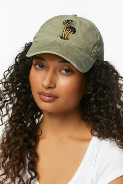 Embroidered Mushroom Baseball Cap