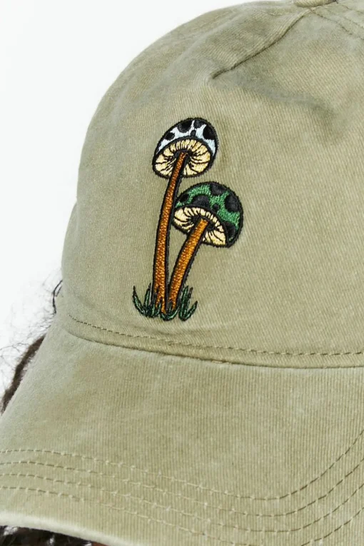Embroidered Mushroom Baseball Cap