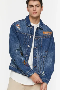 Embroidered Peace Denim Jacket