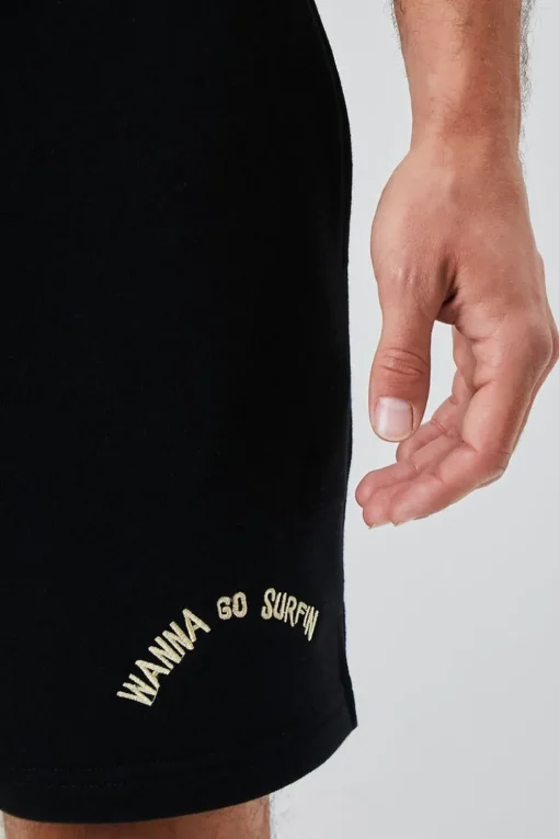 Embroidered Wanna Go Surfin Shorts