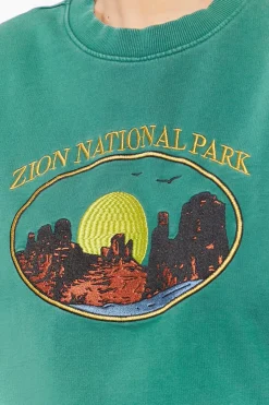 Embroidered Zion Graphic Pullover