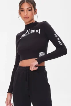 Emotional Graphic Crop Top