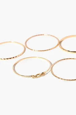 Etched Bangle Bracelet Set