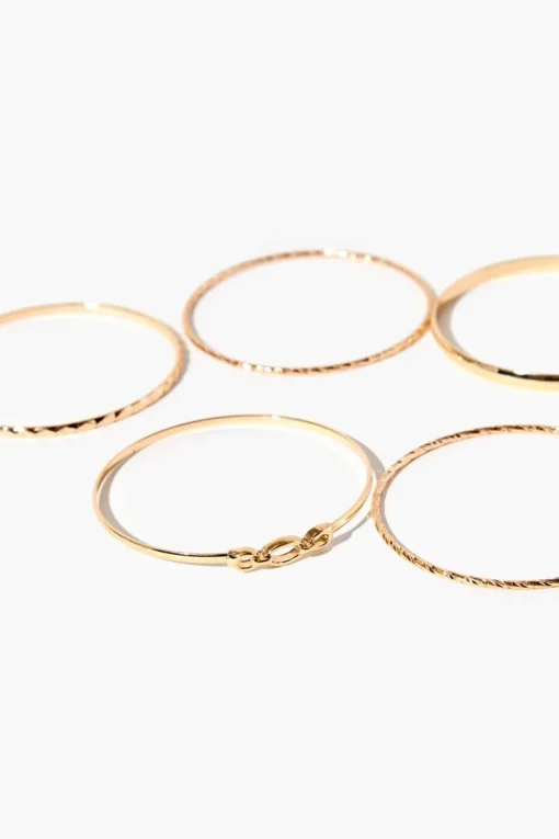 Etched Bangle Bracelet Set